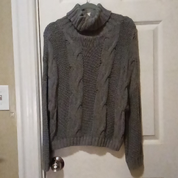 OVERSIZED TURTLENECK LONG BALLOON SLEEVE SWEATER - Picture 3 of 3